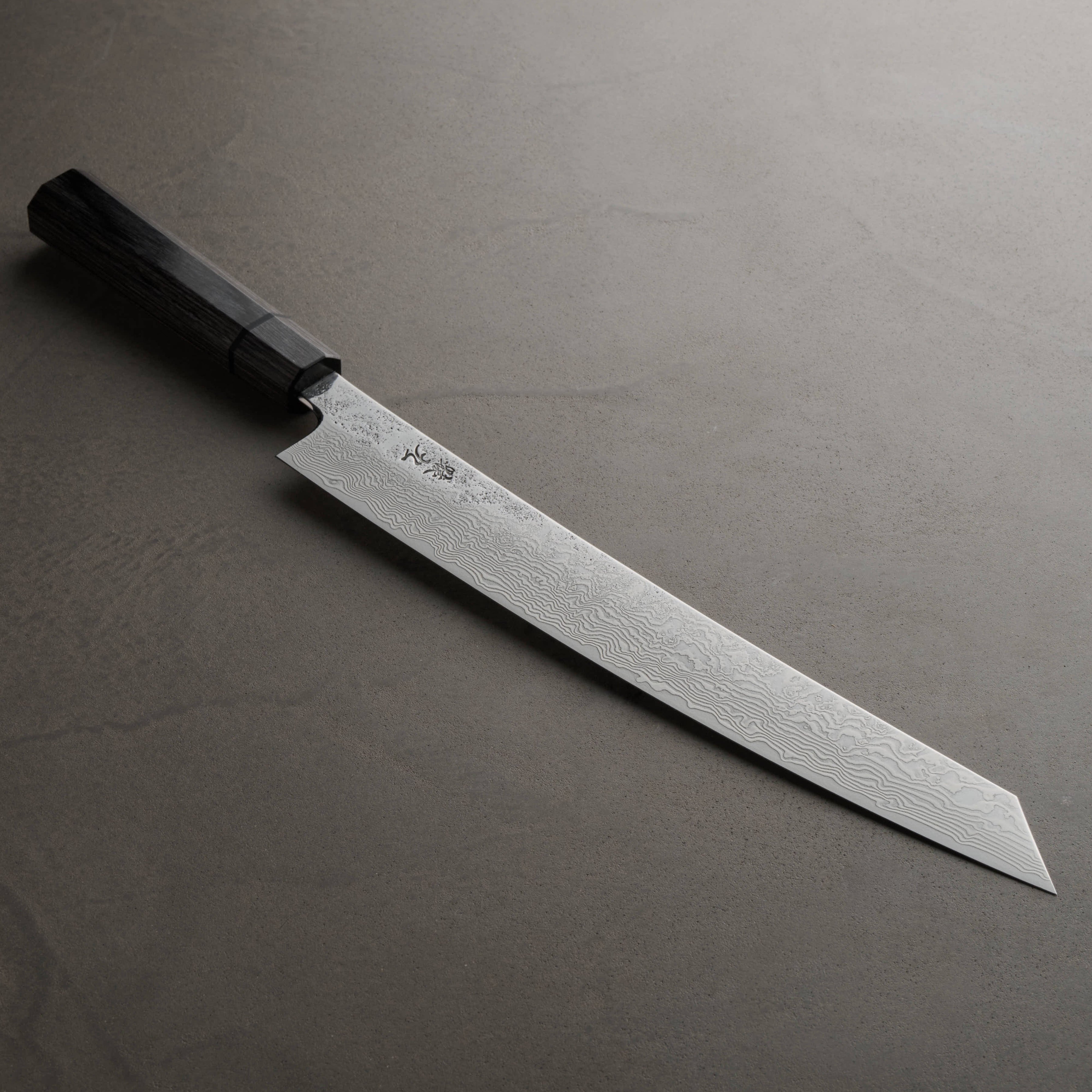 猿九｜焔雲｜筋引包丁｜270mm｜グレー合板 – 武士の刃物 - BUSHI KNIVES