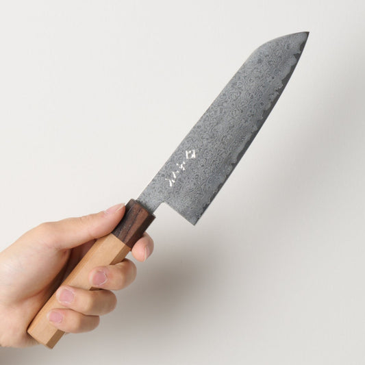 Fukube Kaji | (Cherry Blossom) 16-Layer Damascus Santoku Knife | 165mm | VG10