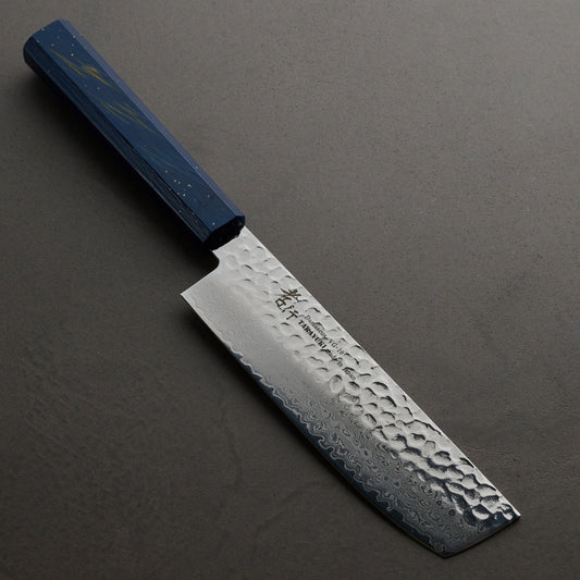 Sakai Takayuki | 33-layer Damascus Oak Lacquer | Japanese Vegetable Knife | 160mm | Color Stone