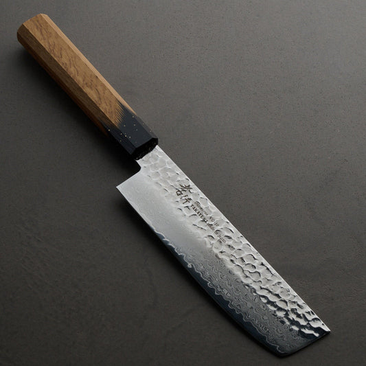 Sakai Takayuki | 33-layer Damascus Oak Lacquer | Japanese Vegetable Knife | 160mm | Kuroshin