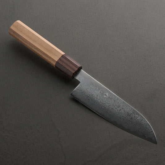 Fukube Kaji | (Cherry Blossom) 16-Layer Damascus Santoku Knife with Cherry Blossom Handle | 130mm | VG10