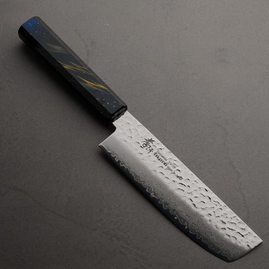Sakai Takayuki | 33-layer Damascus Oak Lacquer | Japanese Vegetable Knife | 160mm | Saiu