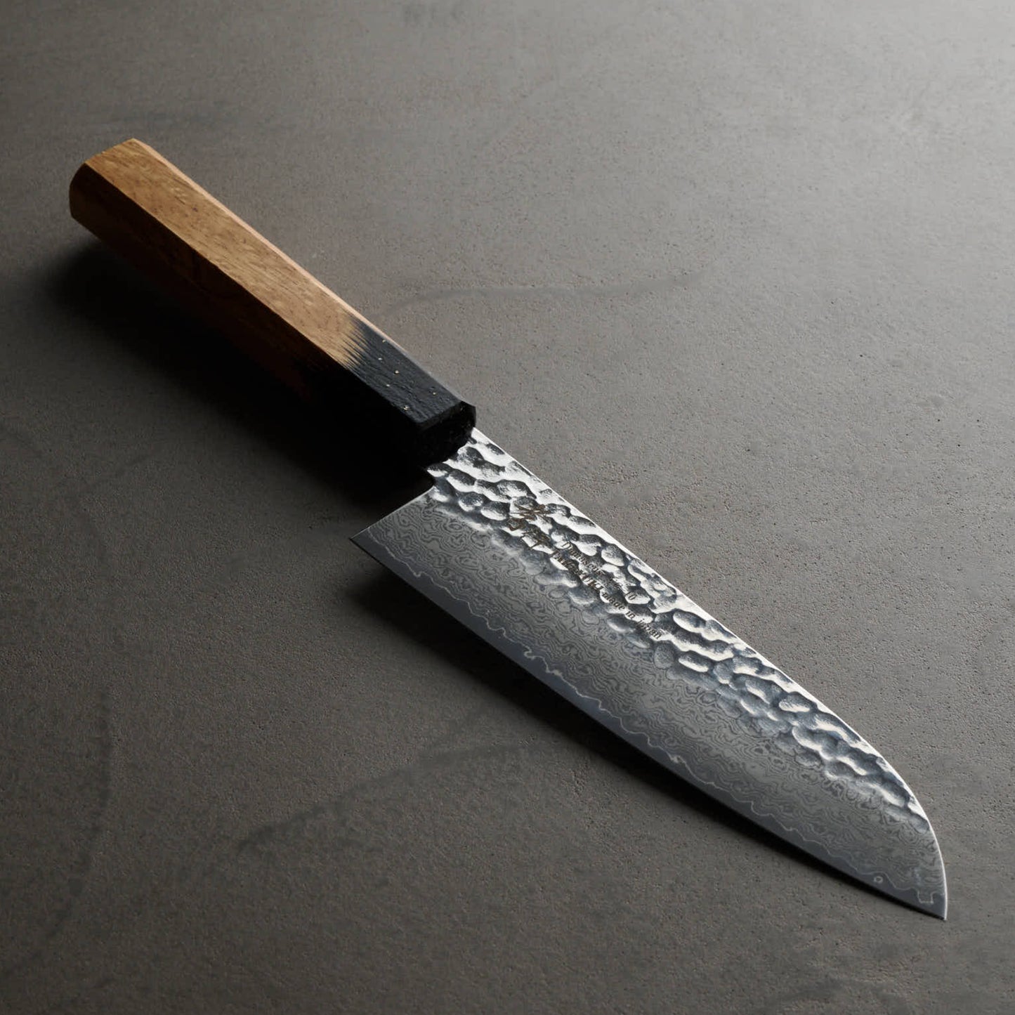 堺孝行｜33層ダマスカス樫漆｜和三徳包丁｜170mm｜黒伸