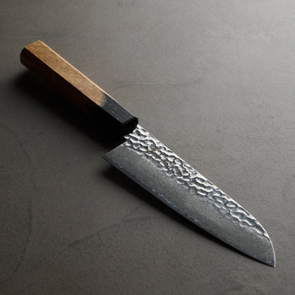 堺孝行｜33層ダマスカス樫漆｜和三徳包丁｜170mm｜黒伸