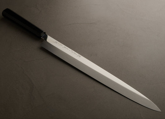 Sakai Takayuki | Honyaki Aogami Steel | Masao | 360mm | Ebony octagonal buffalo horn