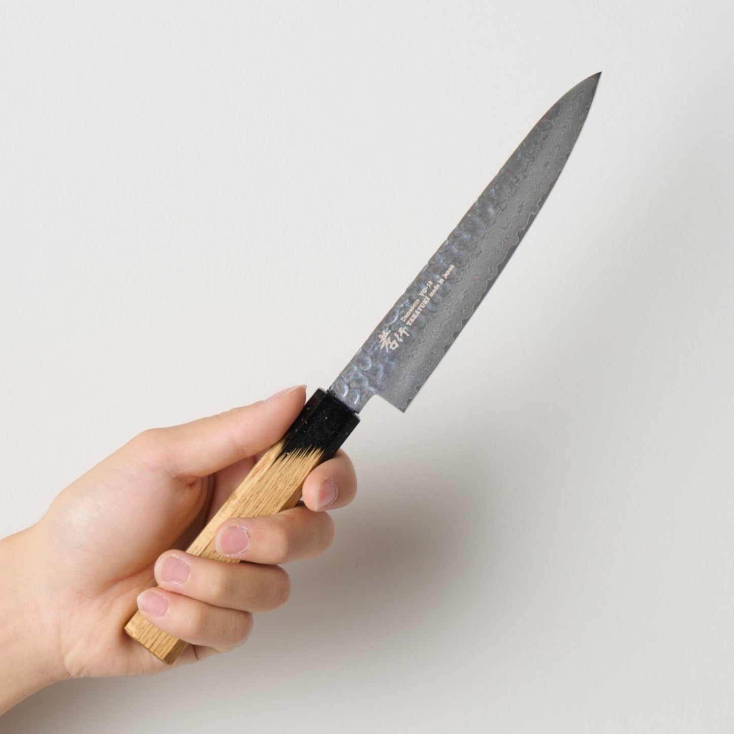 堺孝行｜33層ダマスカス樫漆｜和ペテ｜150mm｜黒伸