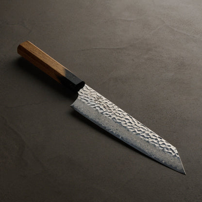 堺孝行｜33層ダマスカス樫漆｜剣型牛刀｜190mm｜黒伸