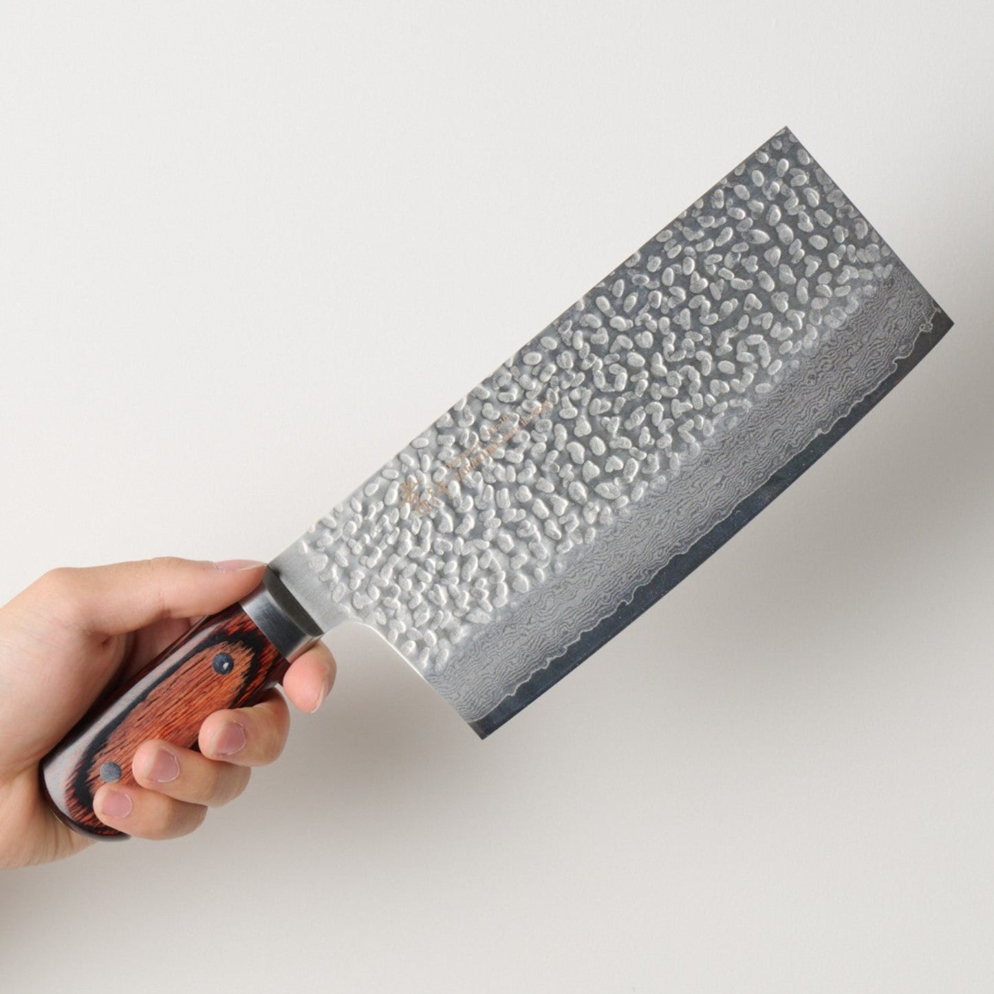 Sakai Takayuki | 33-Layer Hammered Damascus | Chinese Knife | 195mm | Mahogany